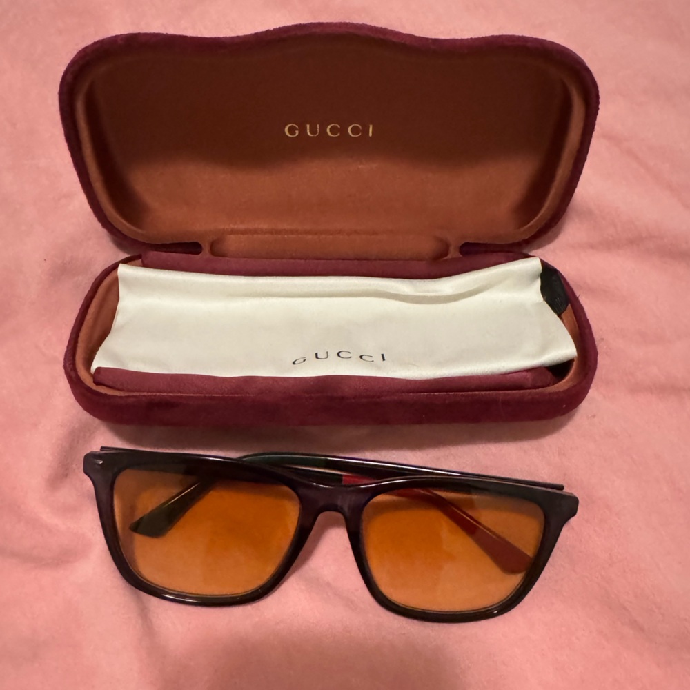 Gucci Sunglasses with Bold Orange Lenses